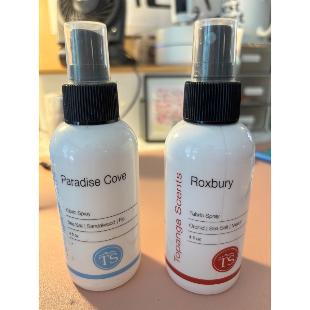 Topanga Scents Fabric Spray Bundle: 4oz Paradise Cove and 4oz Roxbury of 2